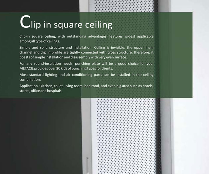 Clip In Square Ceiling
