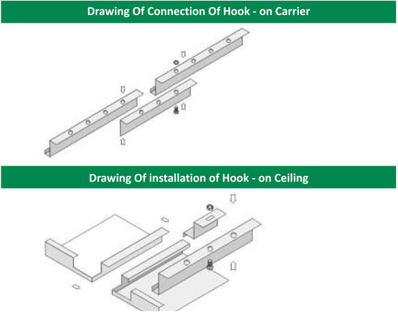 Hook On Ceiling installation