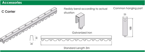 U shaped False ceiling system